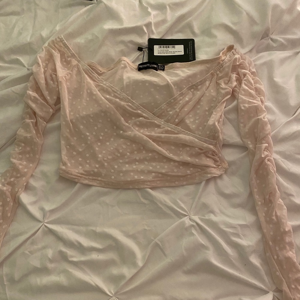 See thru Polkadot top